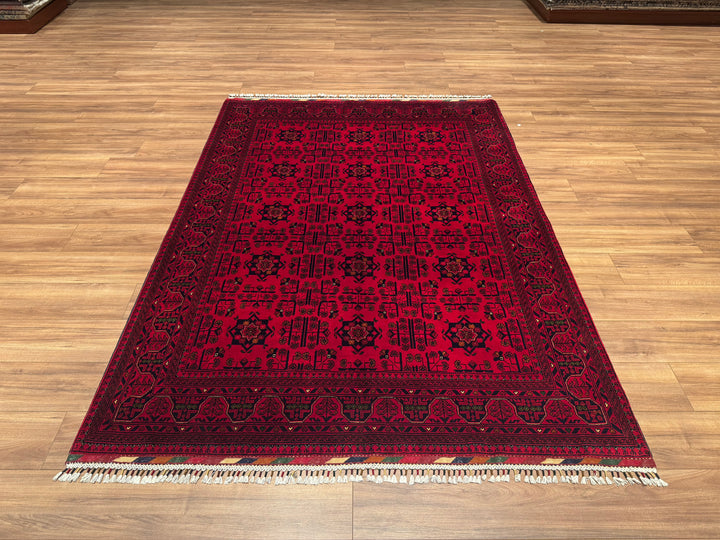 Afghan Carpet Hamyap Original Hand Woven Vegetable Dyed Wool 172x238 4.09 Square Meters - 5x6 ft