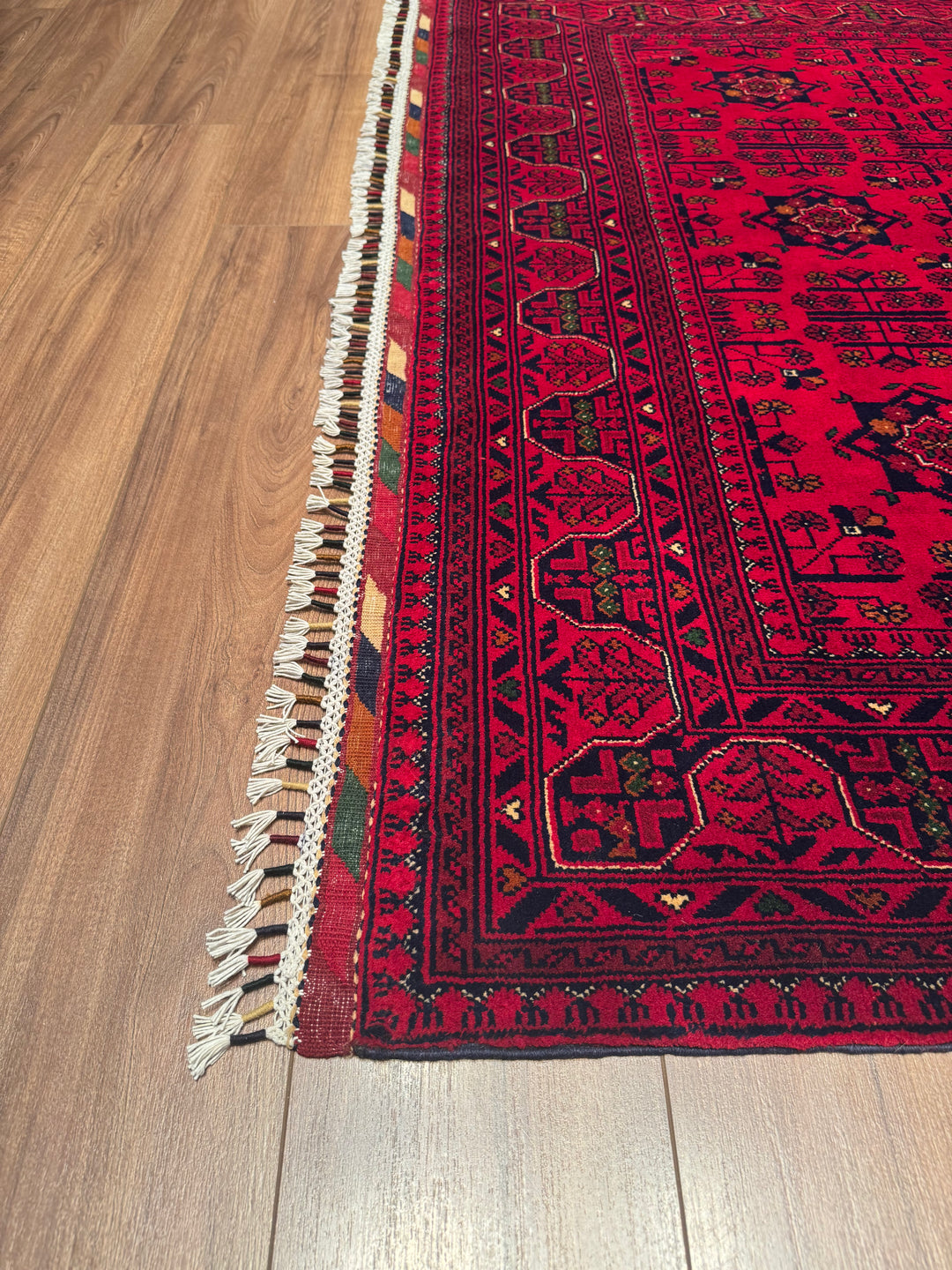 Afghan Carpet Hamyap Original Hand Woven Vegetable Dyed Wool 172x238 4.09 Square Meters - 5x6 ft