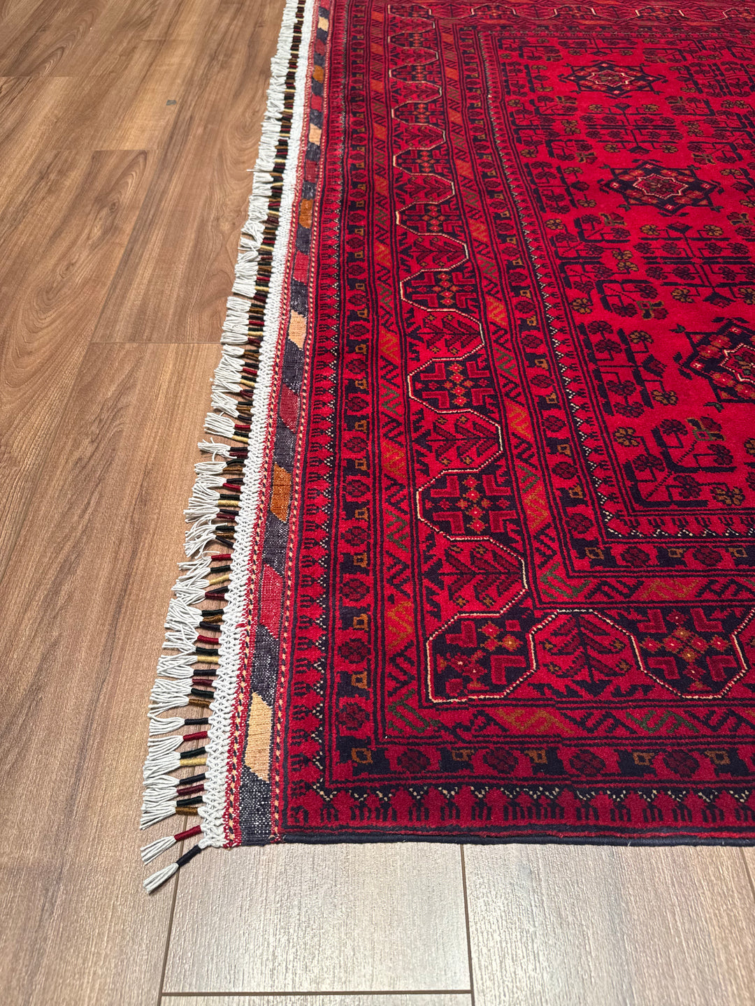 Afghan Carpet Hamyap Original Hand Woven Vegetable Dyed Wool 172x240 4.13 Square Meters - 5x6 ft