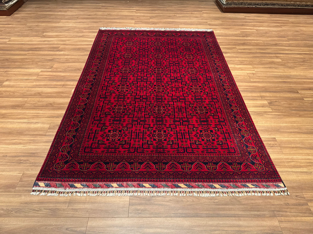 Afghan Carpet Hamyap Original Hand Woven Vegetable Dyed Wool 200x295 5.90 Square Meters - 6x9 ft