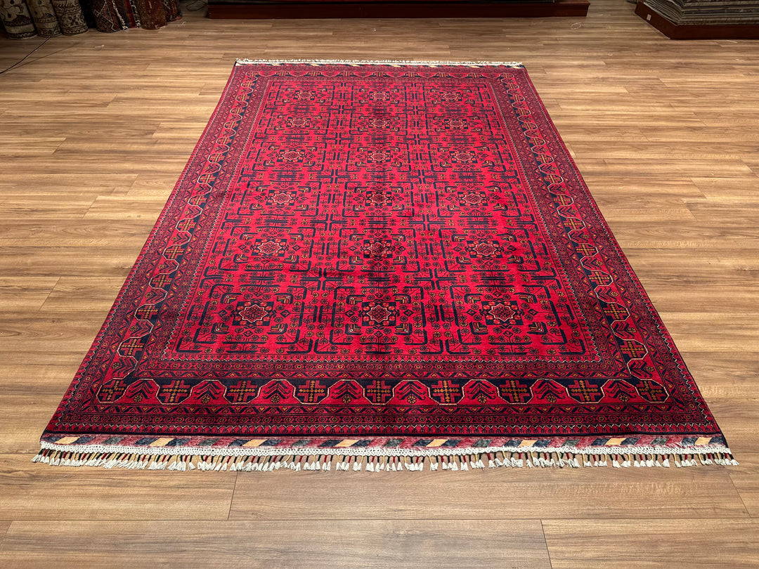 Afghan Carpet Hamyap Original Hand Woven Vegetable Dyed Wool 200x295 5.90 Square Meters - 6x9 ft