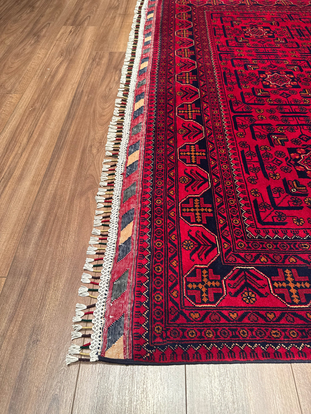 Afghan Carpet Hamyap Original Hand Woven Vegetable Dyed Wool 200x295 5.90 Square Meters - 6x9 ft