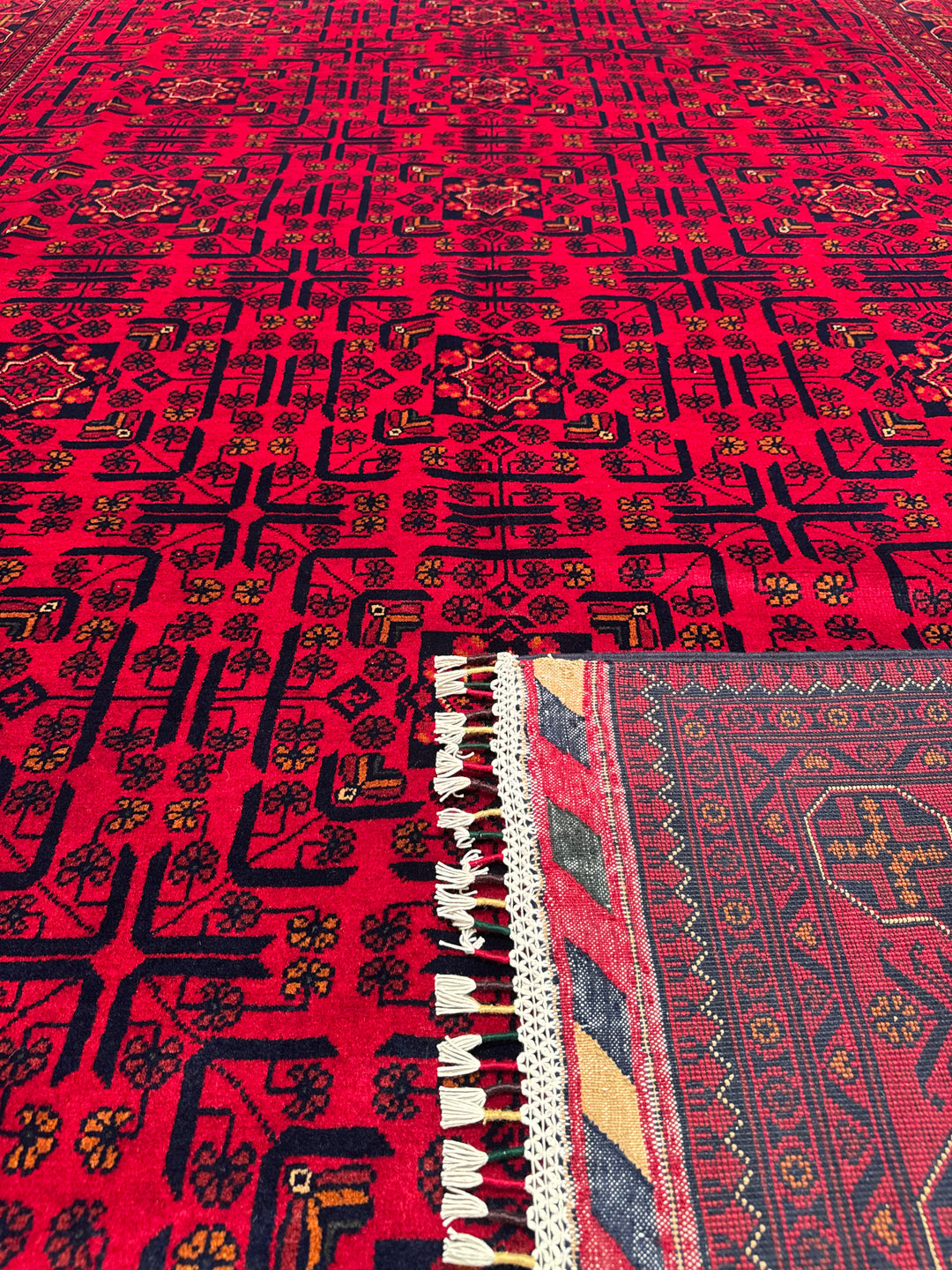 Afghan Carpet Hamyap Original Hand Woven Vegetable Dyed Wool 200x295 5.90 Square Meters - 6x9 ft