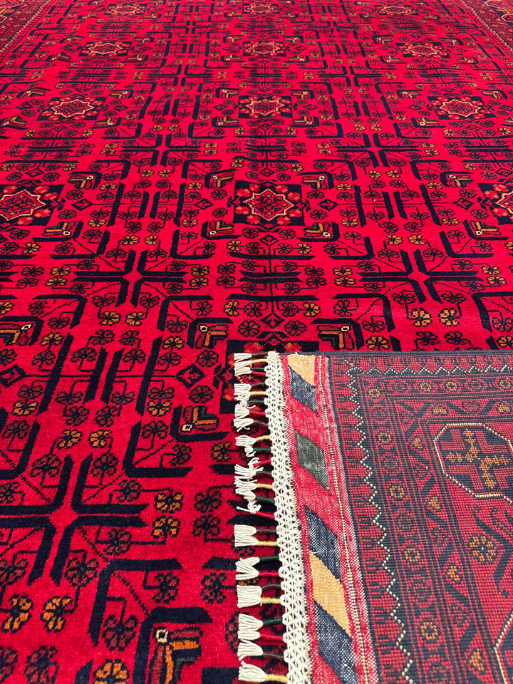 Afghan Carpet Hamyap Original Hand Woven Vegetable Dyed Wool 200x295 5.90 Square Meters - 6x9 ft