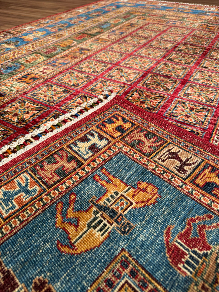 Pazırık Original Hand-Woven Multi Vegetable Dyed Wool Carpet 171x243 4.16 Square Meters - 5x8 ft