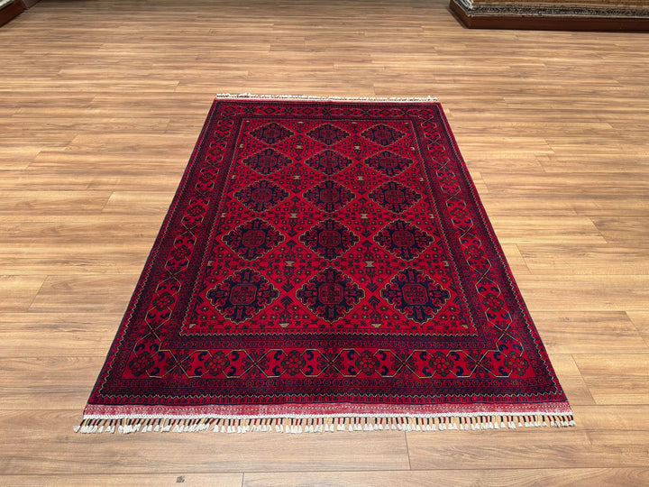 Afghan Carpet Hamyap Original Hand Woven Vegetable Dyed Wool 150x217 3.26 Square Meters - 5x6 ft