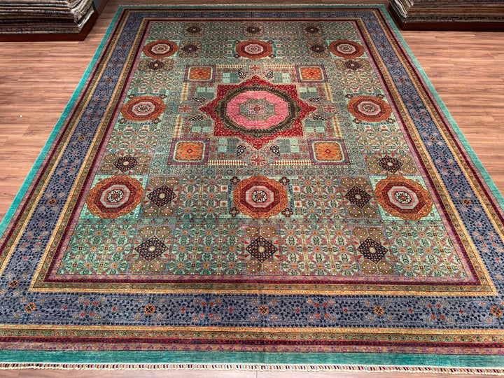 Mamluk Original Hand Woven Multi Vegetable Dyed Wool Carpet 397x498 19.77 Square Meters - 13x16 ft