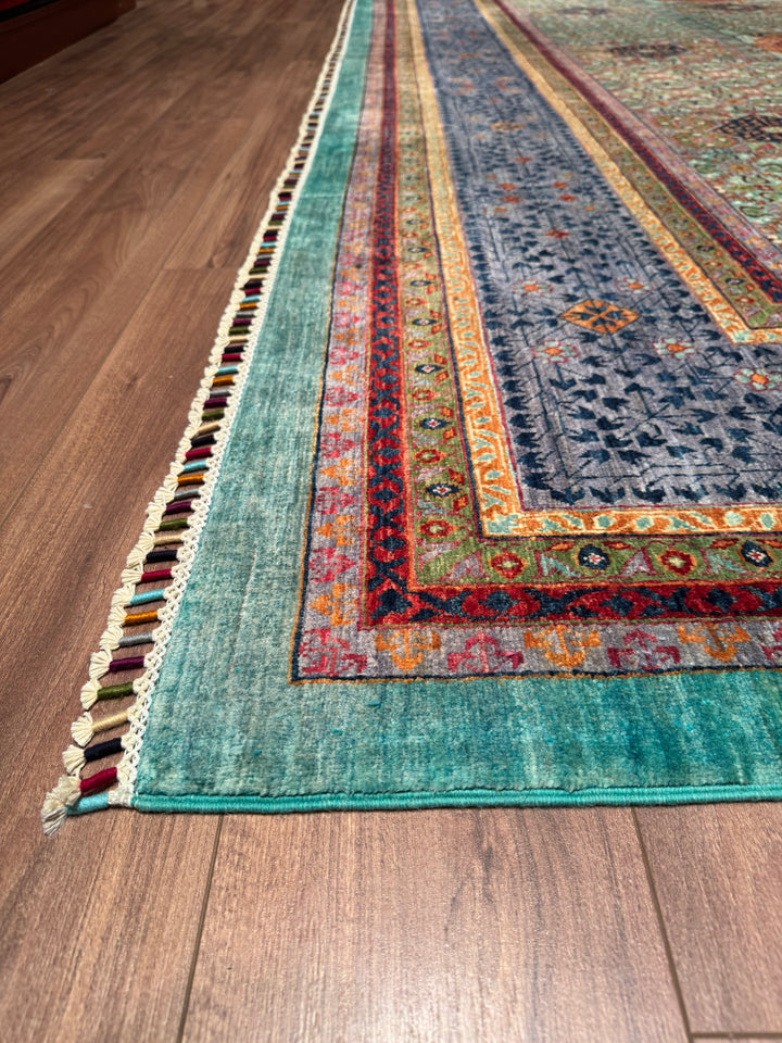 Mamluk Original Hand Woven Multi Vegetable Dyed Wool Carpet 397x498 19.77 Square Meters - 13x16 ft