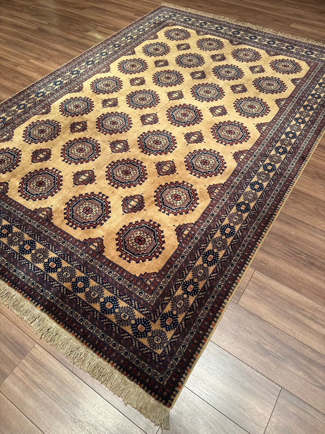 Afgan Halısı Bilcik Orijinal El Dokuması Kahverengi Kök Boya Yün 199x295 5.87 Metrekare - 7x10 ft