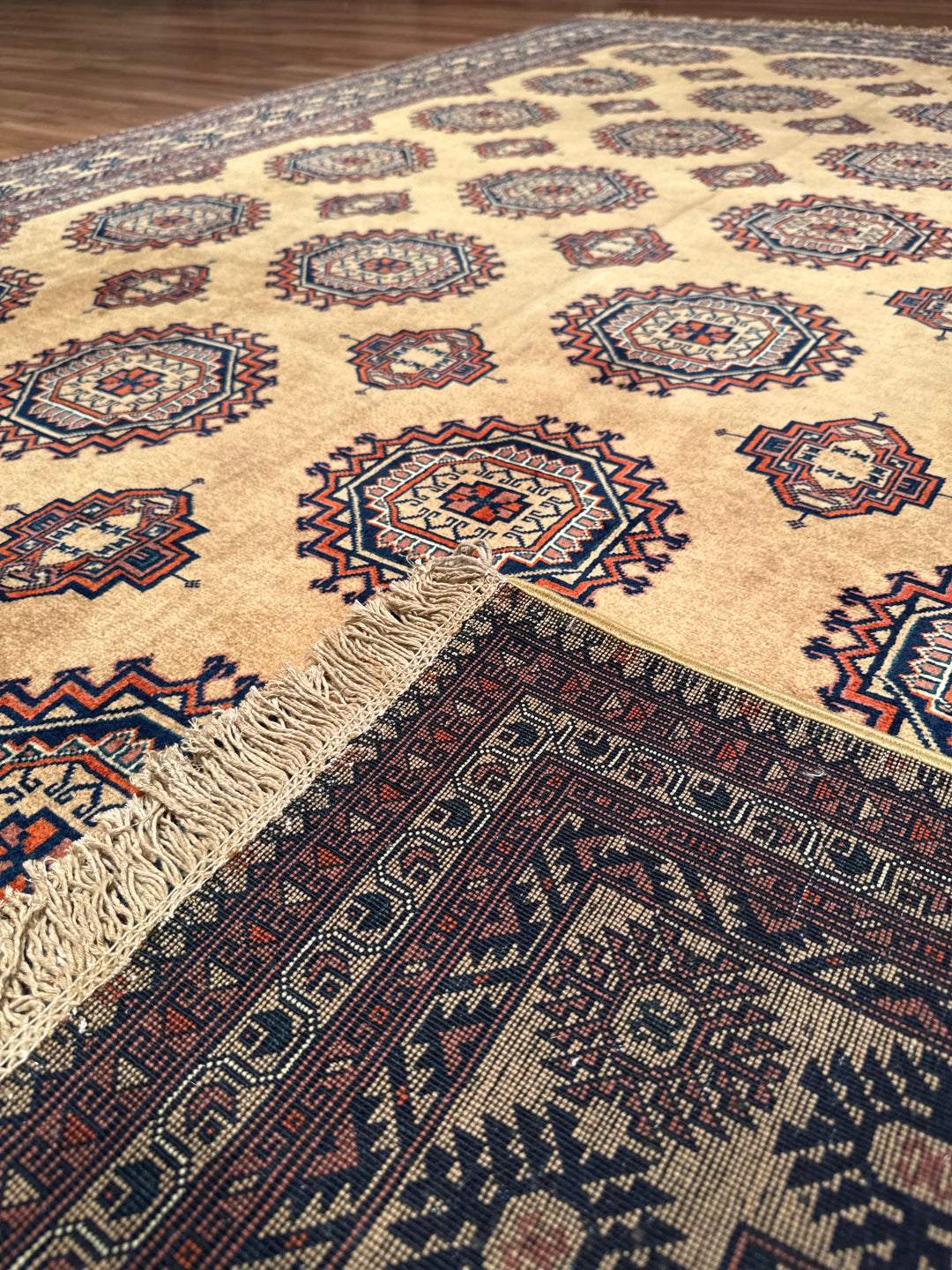 Afgan Halısı Bilcik Orijinal El Dokuması Kahverengi Kök Boya Yün 199x295 5.87 Metrekare - 7x10 ft