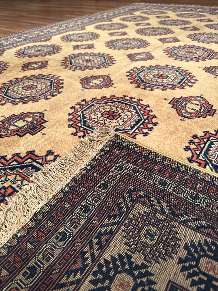 Afgan Halısı Bilcik Orijinal El Dokuması Kahverengi Kök Boya Yün 199x295 5.87 Metrekare - 7x10 ft