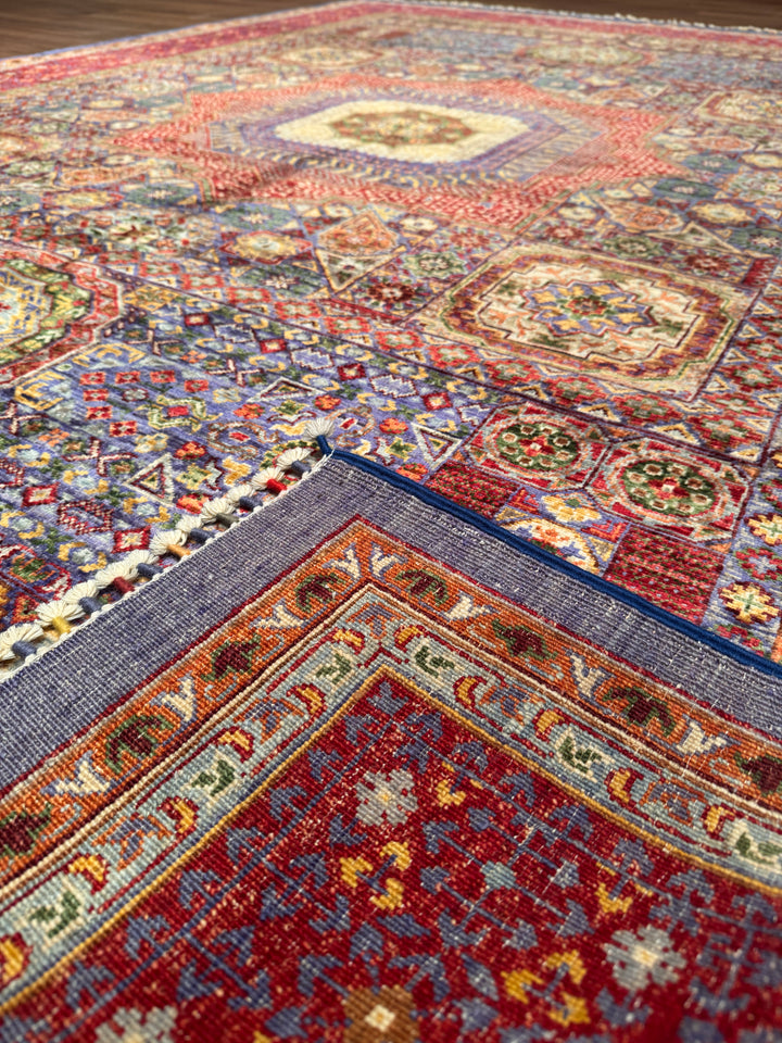 Memlük Orijinal El Dokuması Kırmızı Kök Boya Yün Halı 210x300 6.30 Metrekare - 7x10 ft