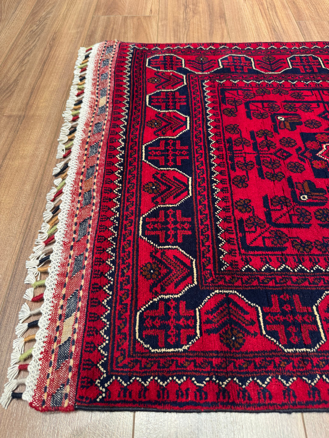 Afghan Rug Hamyap Runner Original Hand Woven Vegetable Dyed Wool 0.82x383 3.14 Square Meters - 3x13 ft