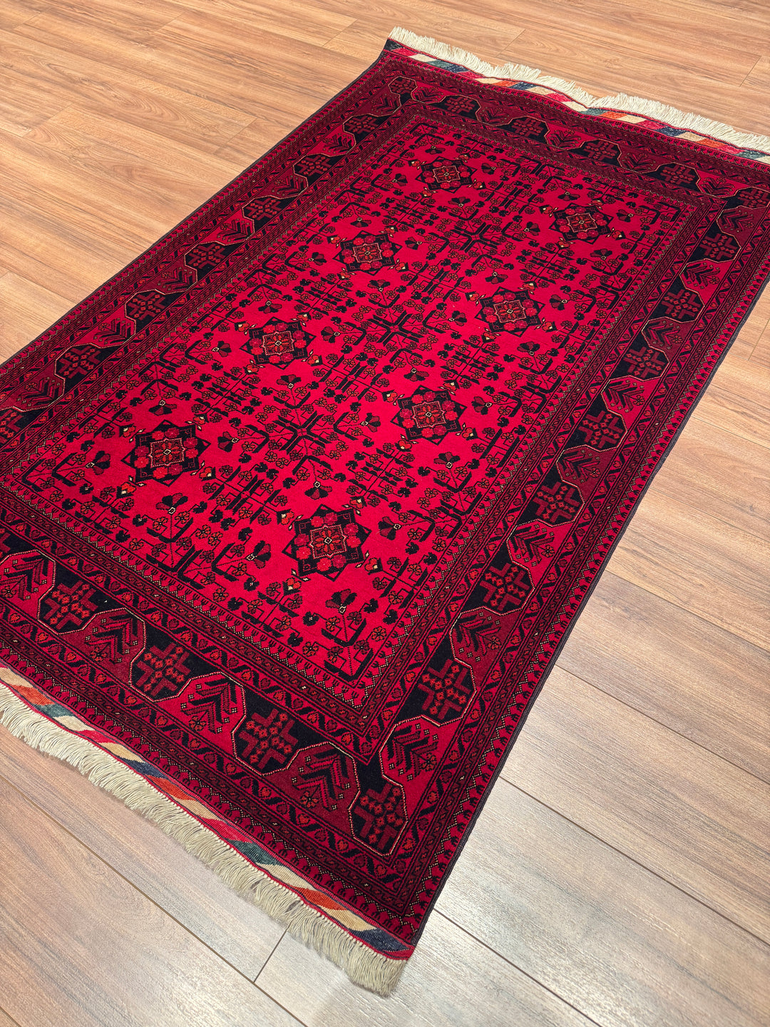 Afgan Halısı Bilcik Orijinal El Dokuması Kök Boya Yün 120x186 2.23 Metrekare - 3x5 ft