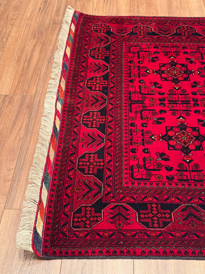 Afgan Halısı Bilcik Orijinal El Dokuması Kök Boya Yün 120x186 2.23 Metrekare - 3x5 ft