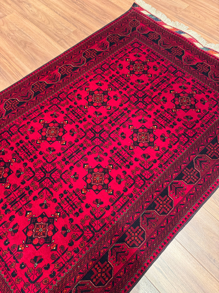 Afgan Halısı Bilcik Orijinal El Dokuması Kök Boya Yün 120x186 2.23 Metrekare - 3x5 ft