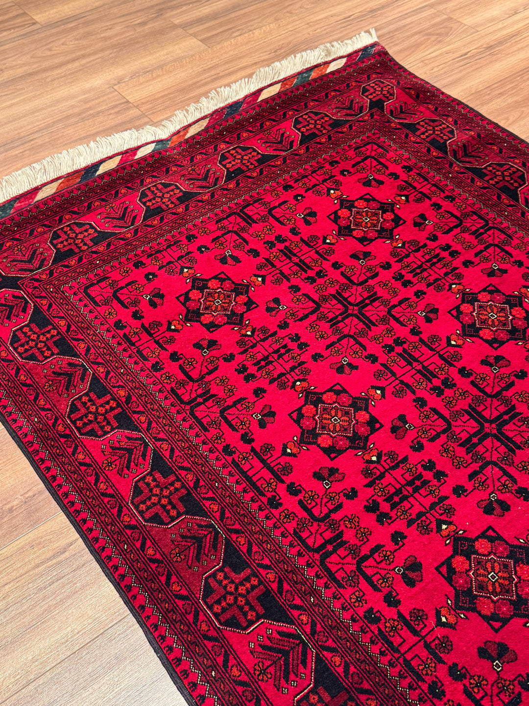 Afgan Halısı Bilcik Orijinal El Dokuması Kök Boya Yün 120x186 2.23 Metrekare - 3x5 ft