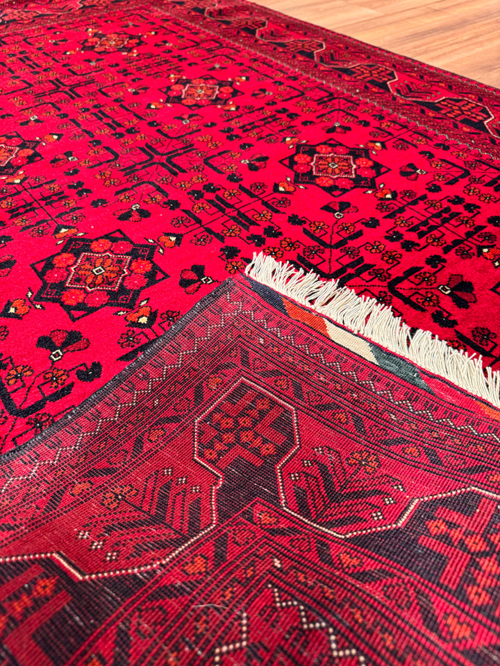 Afgan Halısı Bilcik Orijinal El Dokuması Kök Boya Yün 120x186 2.23 Metrekare - 3x5 ft