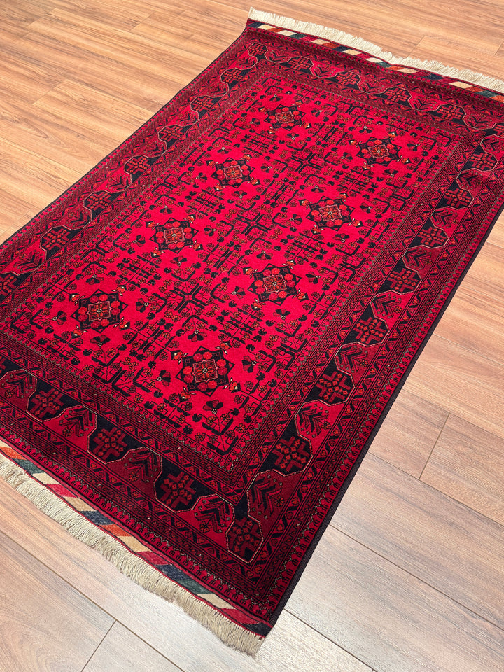 Afgan Halısı Bilcik Orijinal El Dokuması Kök Boya Yün 120x186 2.23 Metrekare - 3x5 ft