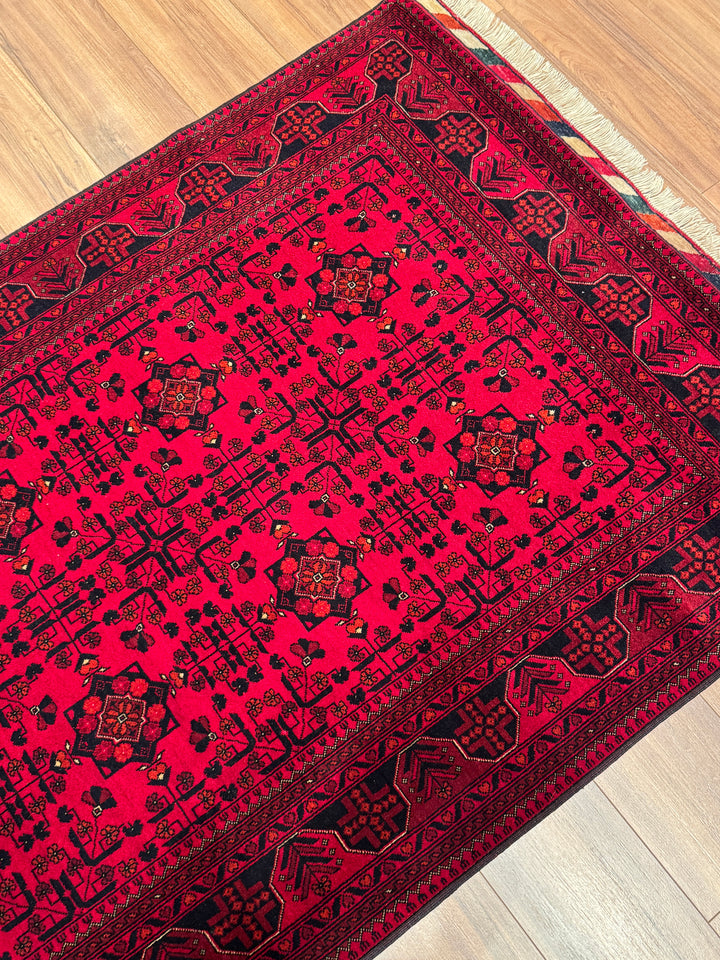 Afgan Halısı Bilcik Orijinal El Dokuması Kök Boya Yün 120x186 2.23 Metrekare - 3x5 ft