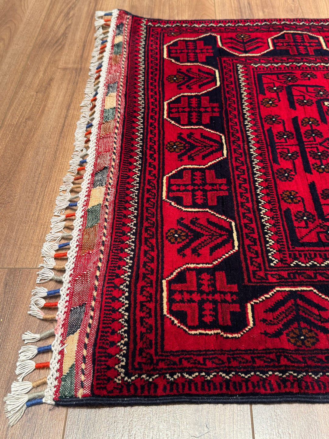 Afghan Rug Hamyap Runner Original Hand Woven Vegetable Dyed Wool 0.79x382 3.02 Square Meters - 3x13 ft