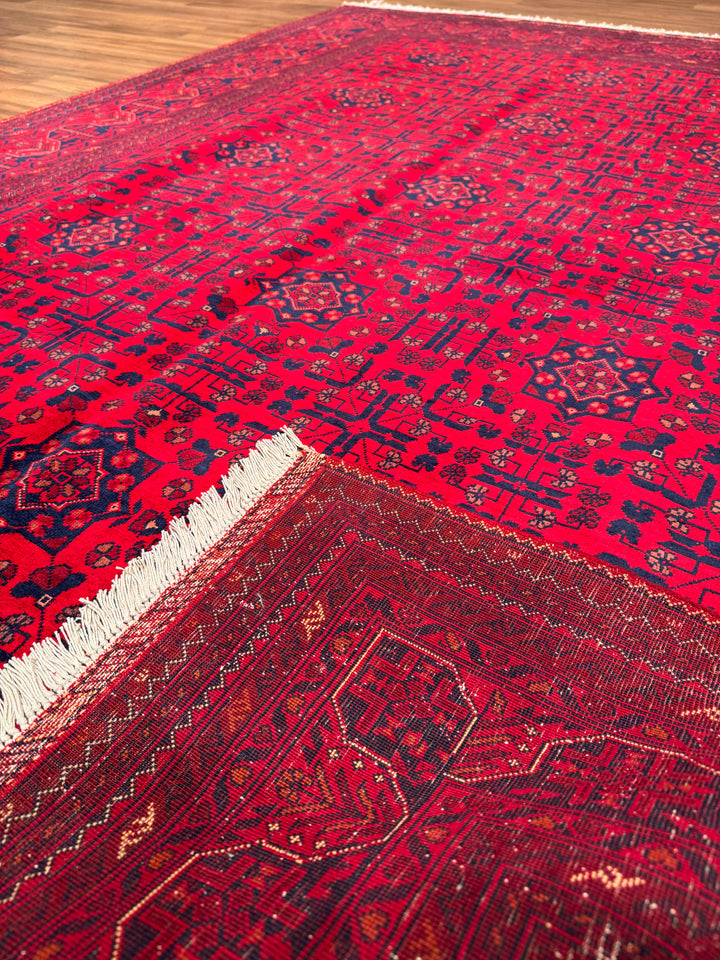 Afgan Halısı Bilcik Orijinal El Dokuması Kök Boya Yün 164x235 3.85 Metrekare - 6x8 ft