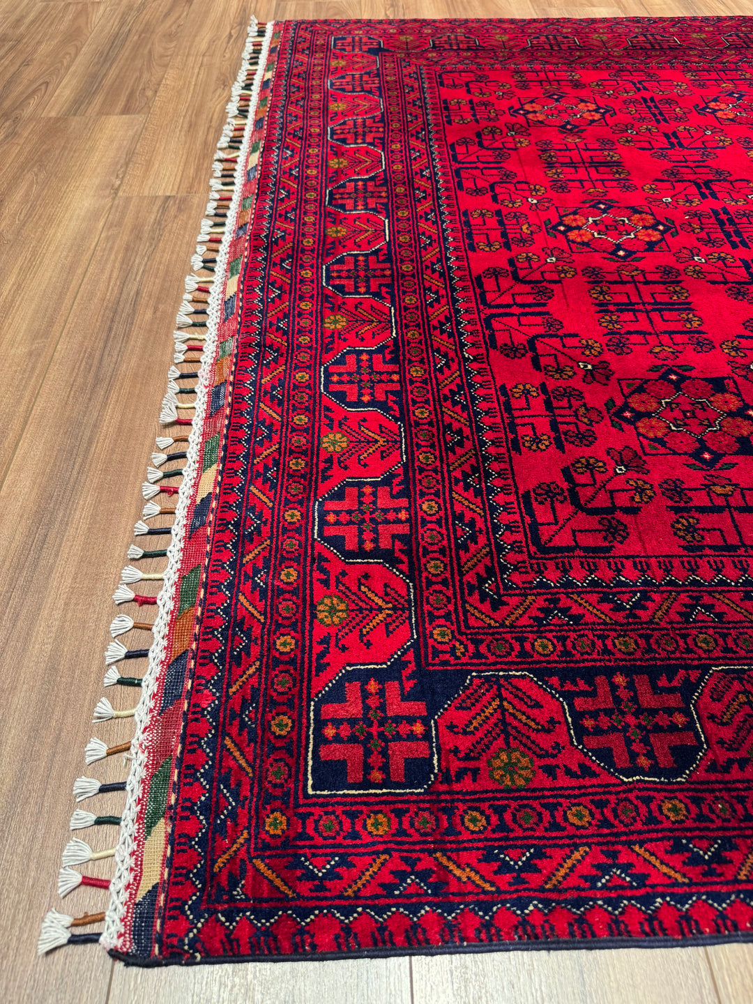 Afghan Carpet Hamyap Original Hand-Woven Vegetable Dyed Wool 170x234 3.98 Square Meters - 5x7 ft