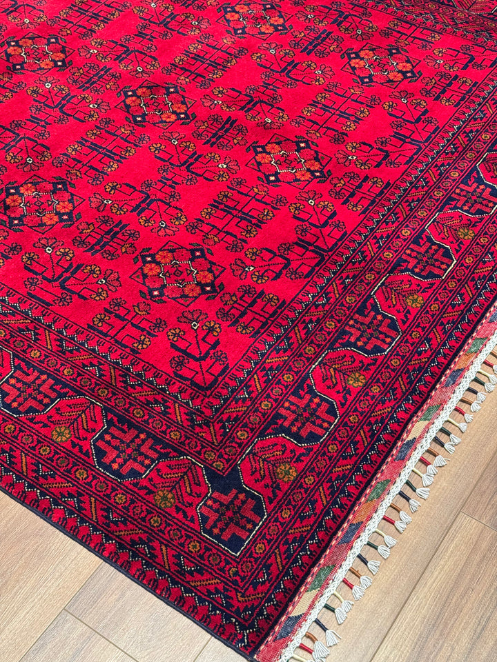 Afghan Carpet Hamyap Original Hand-Woven Vegetable Dyed Wool 170x234 3.98 Square Meters - 5x7 ft