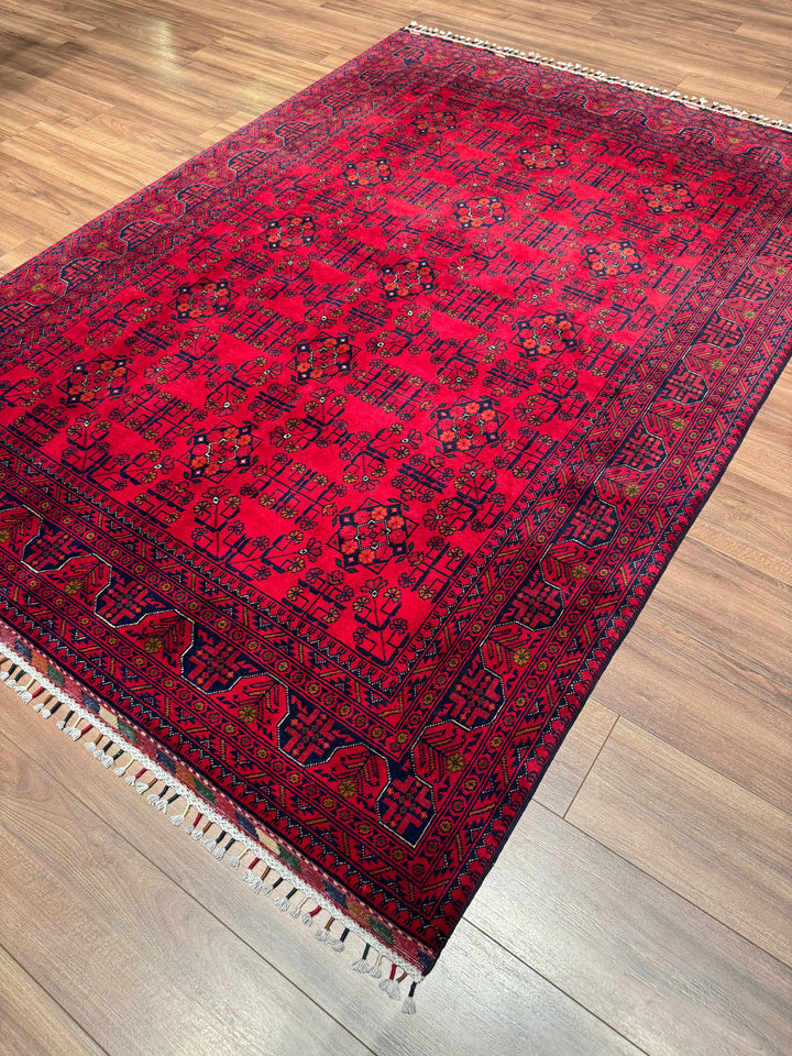 Afghan Carpet Hamyap Original Hand-Woven Vegetable Dyed Wool 170x234 3.98 Square Meters - 5x7 ft