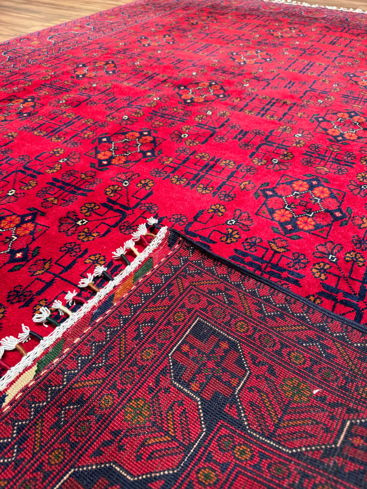 Afghan Carpet Hamyap Original Hand-Woven Vegetable Dyed Wool 170x234 3.98 Square Meters - 5x7 ft