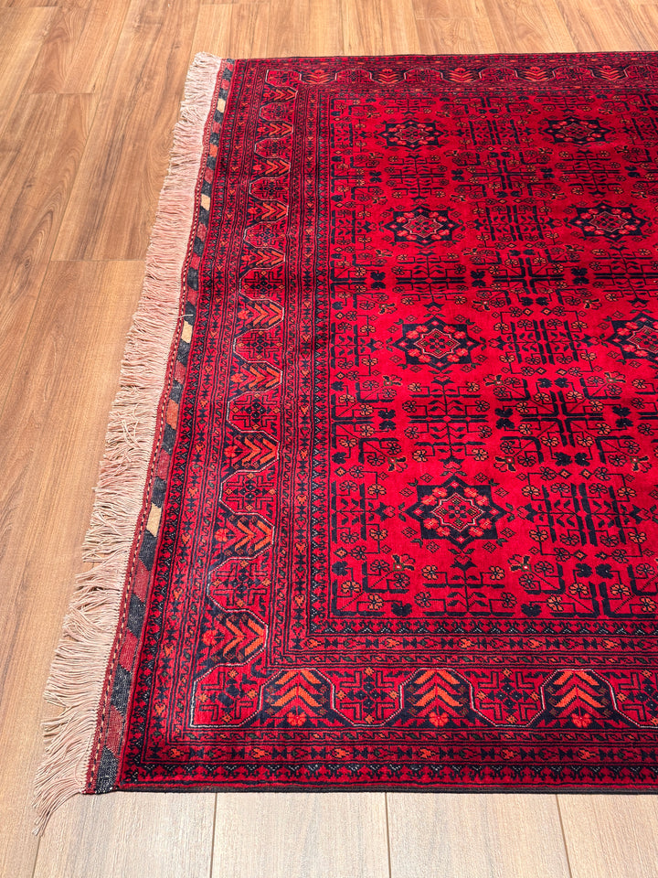 Afgan Halısı Bilcik Orijinal El Dokuması Kök Boya Yün 173x227 3.93 Metrekare - 6x8 ft