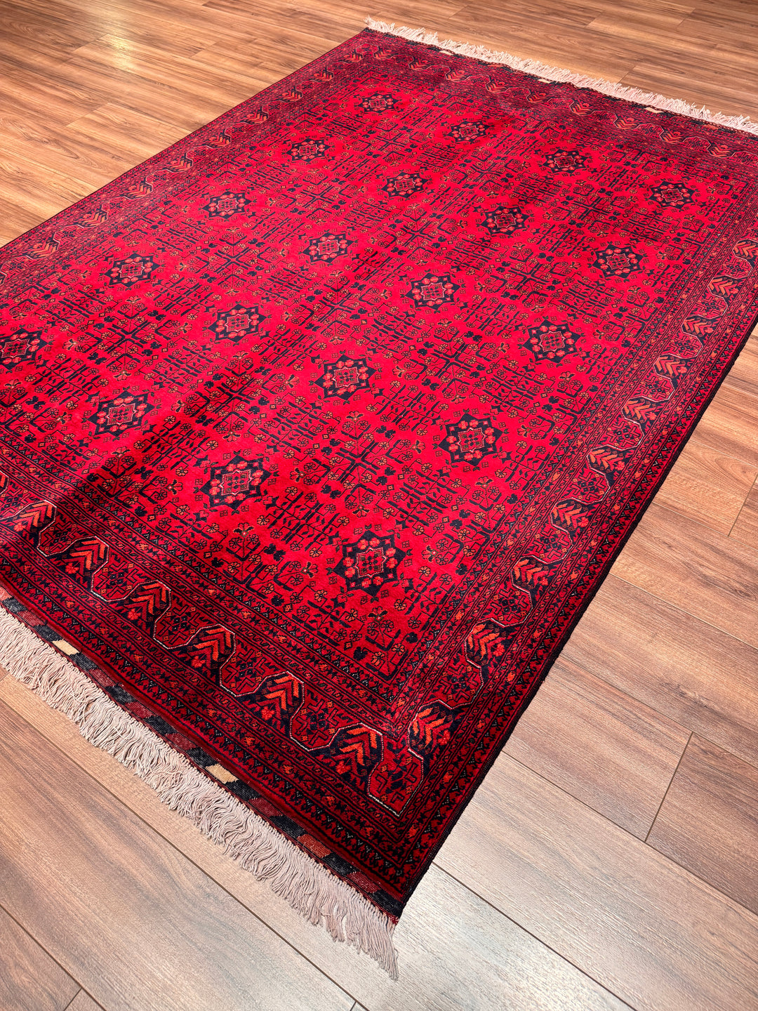 Afgan Halısı Bilcik Orijinal El Dokuması Kök Boya Yün 173x227 3.93 Metrekare - 6x8 ft