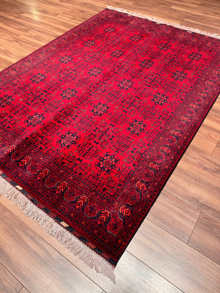 Afgan Halısı Bilcik Orijinal El Dokuması Kök Boya Yün 173x227 3.93 Metrekare - 6x8 ft