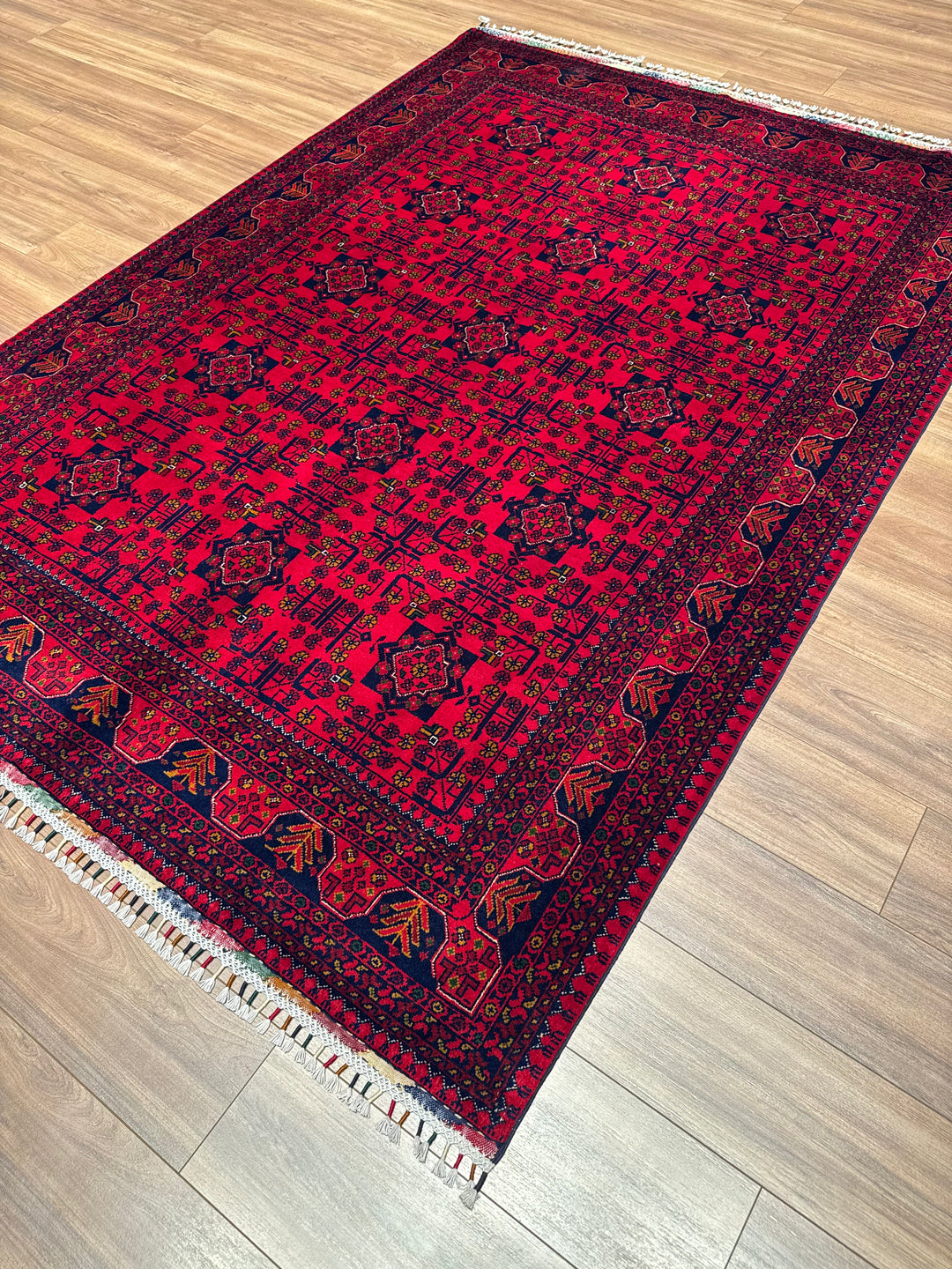 Afgan Halısı Hamyap Orijinal El Dokuması Kök Boya Yün 175x248 4.34 Metrekare - 5x7 ft