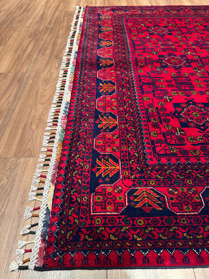 Afgan Halısı Hamyap Orijinal El Dokuması Kök Boya Yün 175x248 4.34 Metrekare - 5x7 ft