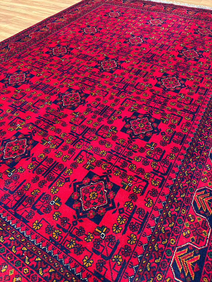 Afgan Halısı Hamyap Orijinal El Dokuması Kök Boya Yün 175x248 4.34 Metrekare - 5x7 ft