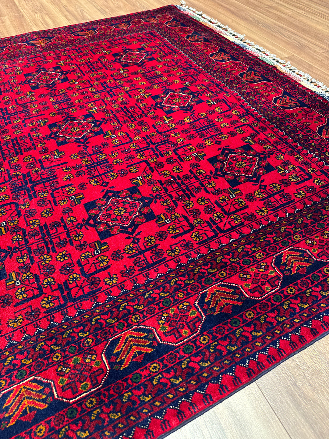 Afgan Halısı Hamyap Orijinal El Dokuması Kök Boya Yün 175x248 4.34 Metrekare - 5x7 ft