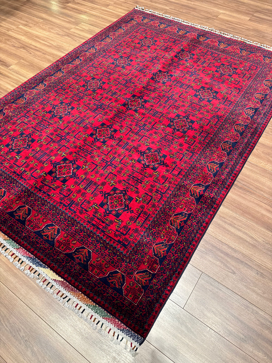 Afgan Halısı Hamyap Orijinal El Dokuması Kök Boya Yün 175x248 4.34 Metrekare - 5x7 ft