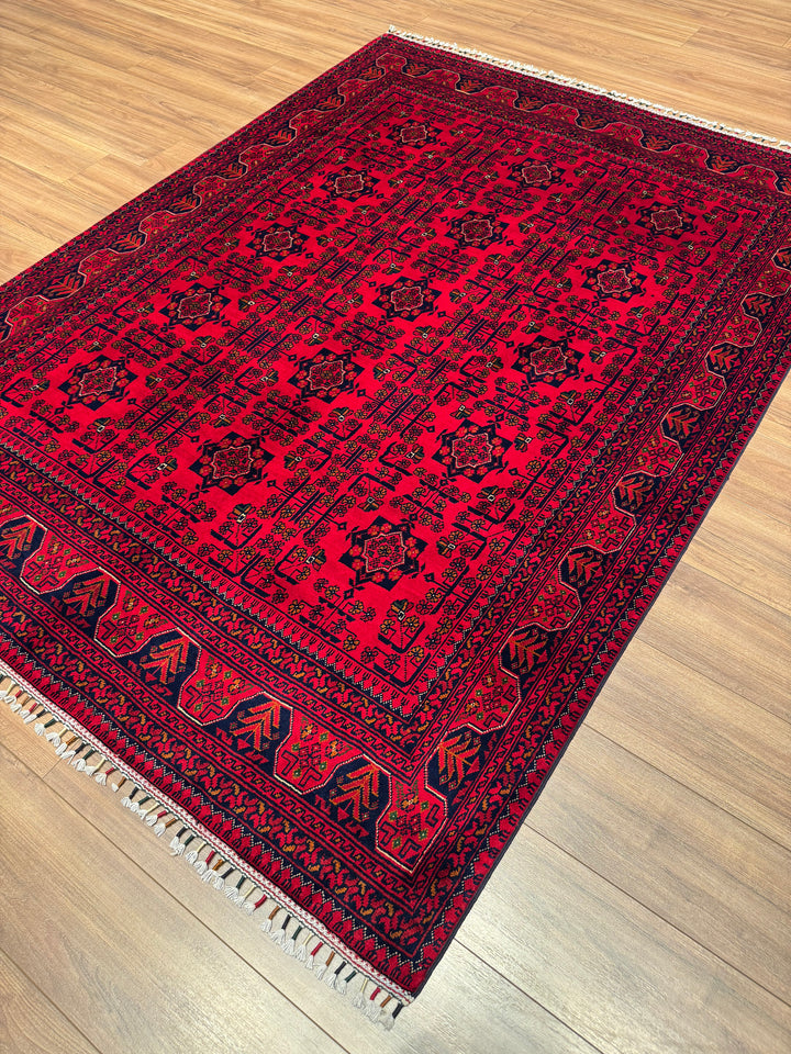 Afghan Carpet Hamyap Original Hand-Woven Vegetable Dyed Wool 172x232 3.99 Square Meters - 5x7 ft