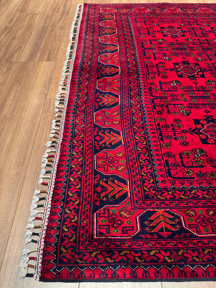 Afghan Carpet Hamyap Original Hand-Woven Vegetable Dyed Wool 172x232 3.99 Square Meters - 5x7 ft