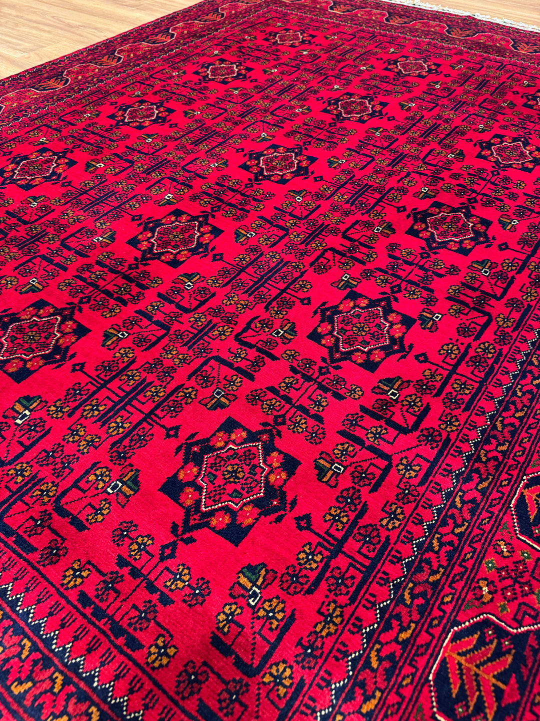 Afghan Carpet Hamyap Original Hand-Woven Vegetable Dyed Wool 172x232 3.99 Square Meters - 5x7 ft