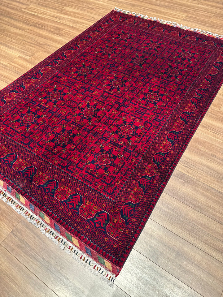 Afghan Carpet Hamyap Original Hand-Woven Vegetable Dyed Wool 163x244 3.98 Square Meters - 5x7 ft