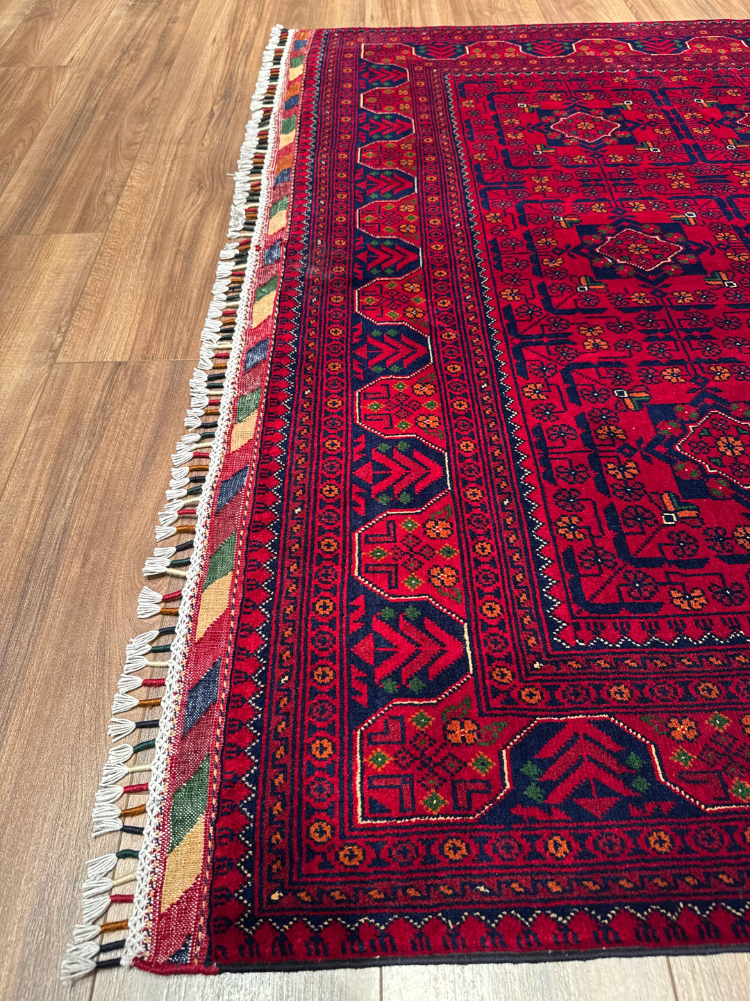 Afghan Carpet Hamyap Original Hand-Woven Vegetable Dyed Wool 163x244 3.98 Square Meters - 5x7 ft