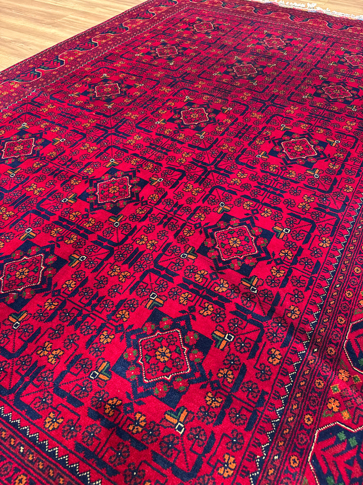 Afghan Carpet Hamyap Original Hand-Woven Vegetable Dyed Wool 163x244 3.98 Square Meters - 5x7 ft