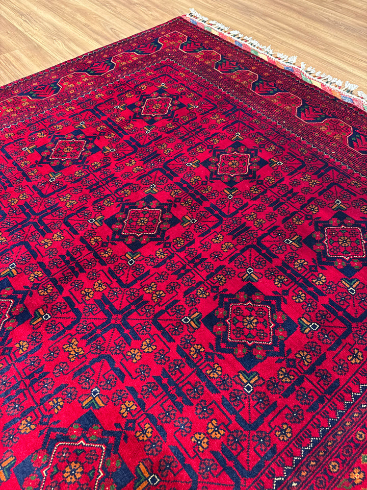 Afghan Carpet Hamyap Original Hand-Woven Vegetable Dyed Wool 163x244 3.98 Square Meters - 5x7 ft