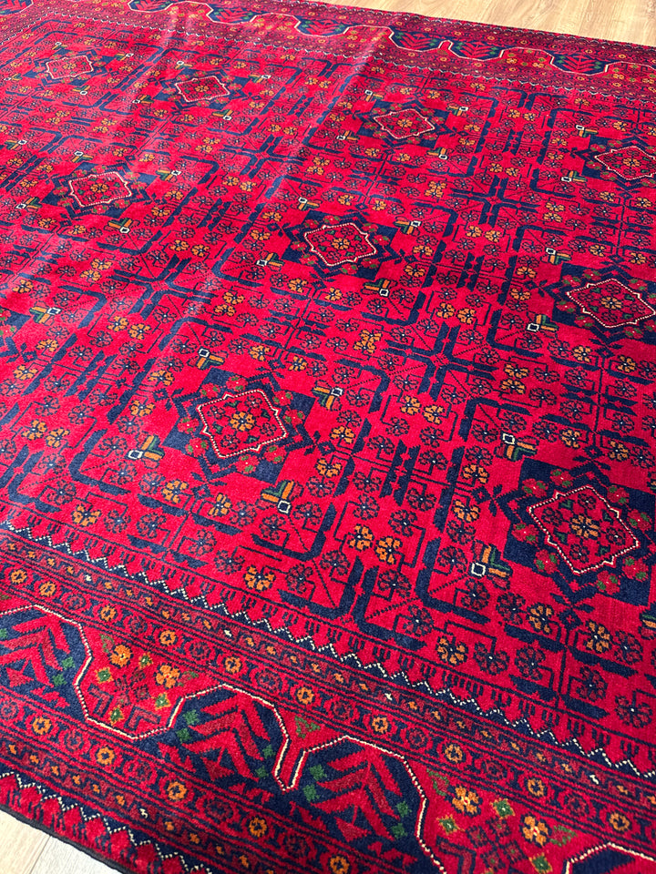 Afghan Carpet Hamyap Original Hand-Woven Vegetable Dyed Wool 163x244 3.98 Square Meters - 5x7 ft