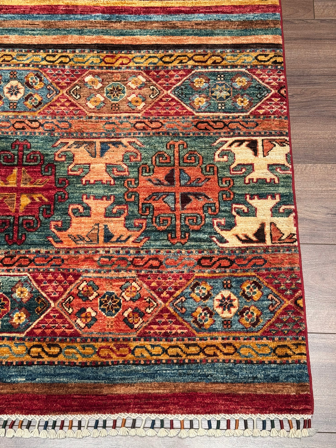 Khorjin Original Hand Woven Multi Vegetable Dyed Wool Rug 0.79x248 1.96 Square Meters - 3x8 ft
