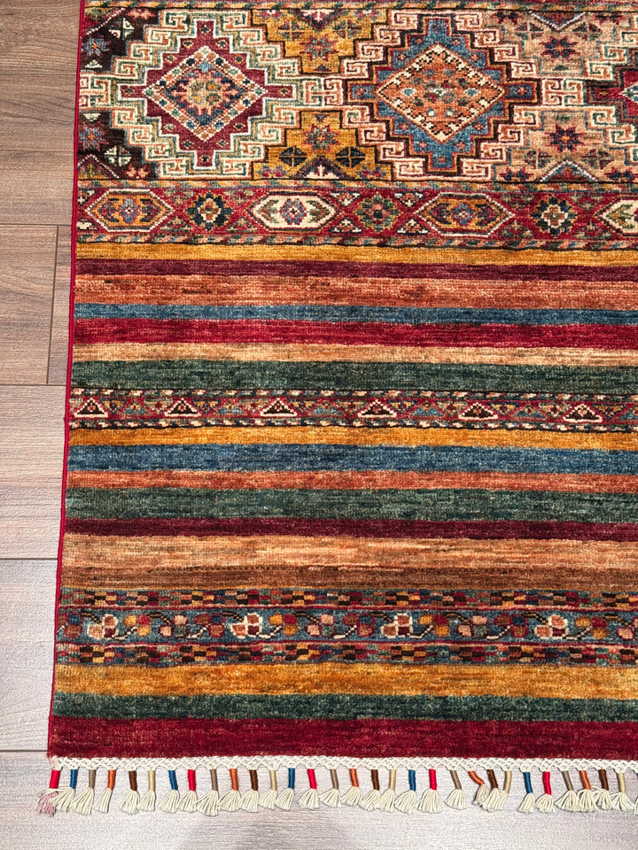 Khorjin Orijinal El Dokuması Multi Kök Boya Yün Halı 106x150 1.59 Metrekare - 3x5 ft