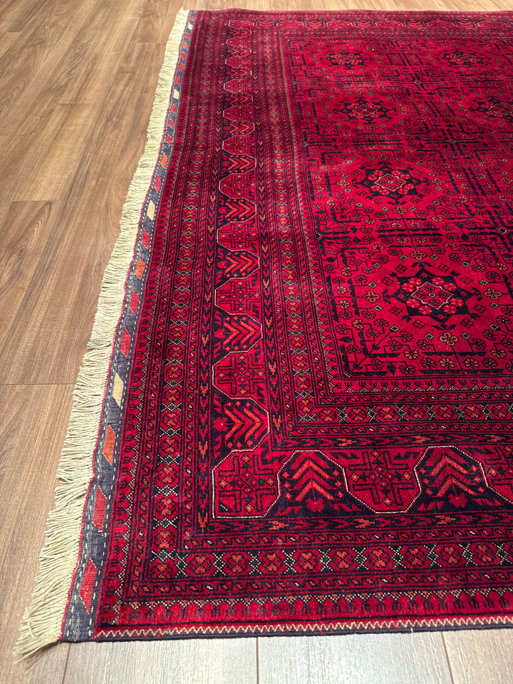 Afghan Carpet Bilcik Original Hand-Woven Vegetable Dyed Wool 197x289 5.69 Square Meters - 7x10 ft