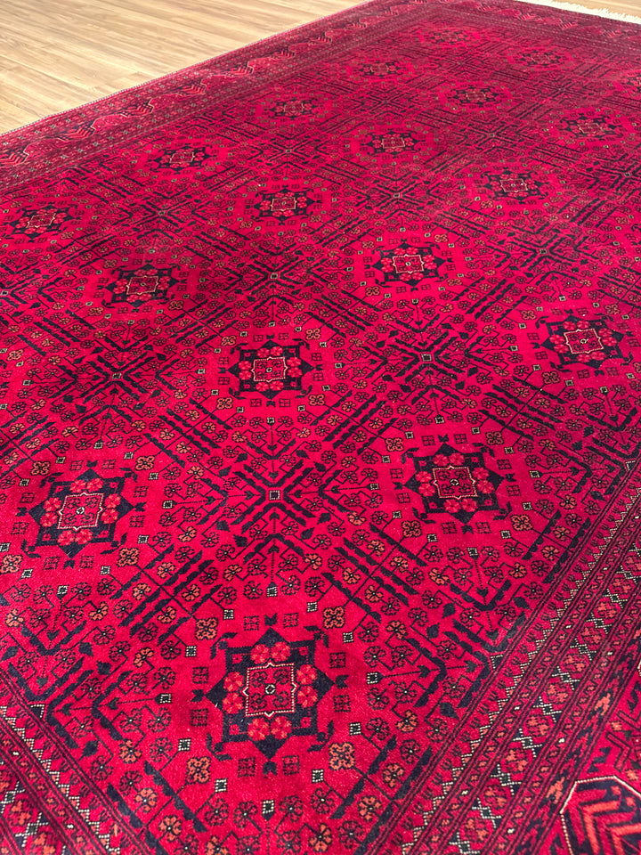 Afghan Carpet Bilcik Original Hand-Woven Vegetable Dyed Wool 197x289 5.69 Square Meters - 7x10 ft